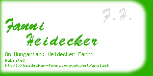 fanni heidecker business card